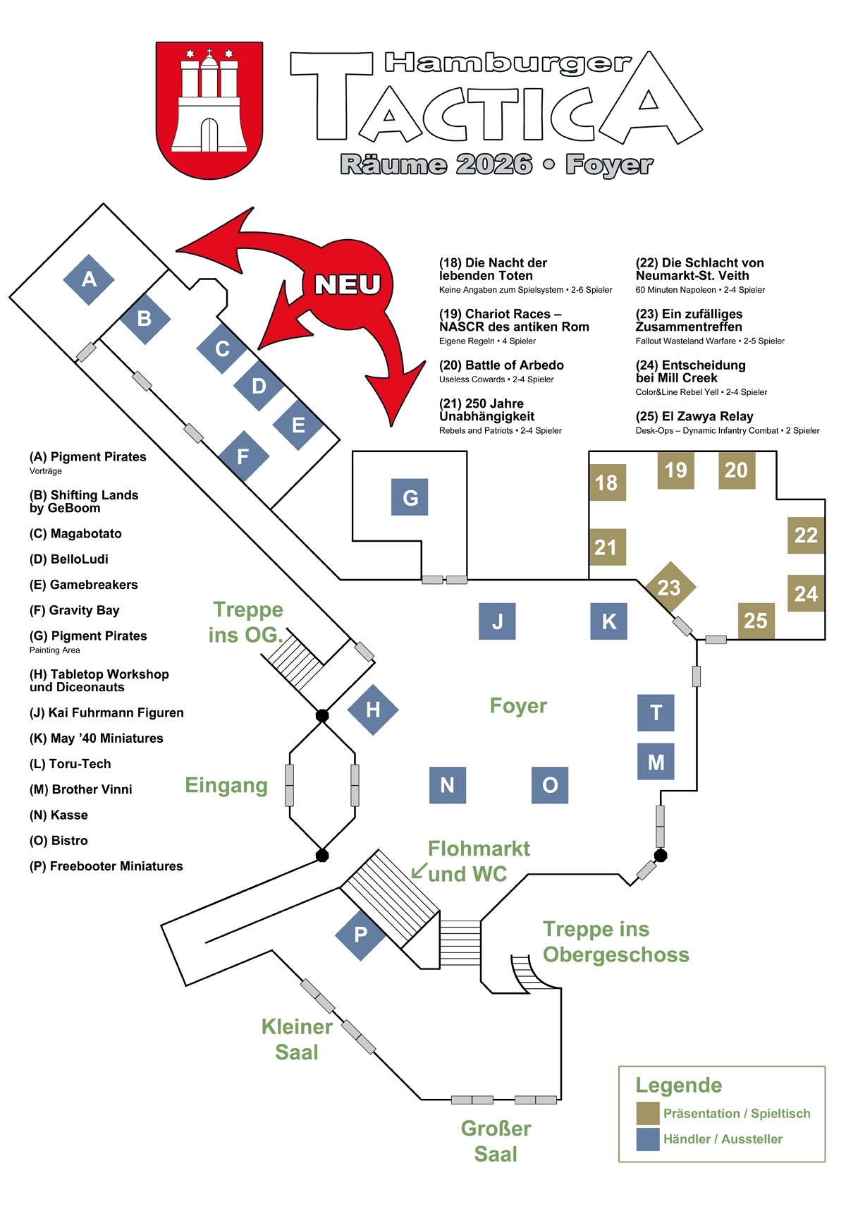 Raumpläne 2026 - Hamburger Tactica 2026